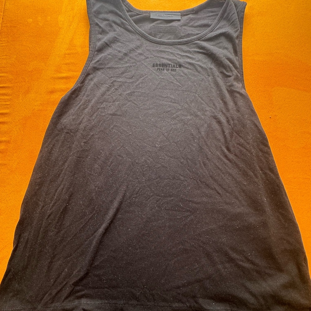 Fear of God Essentials Black Tank Top